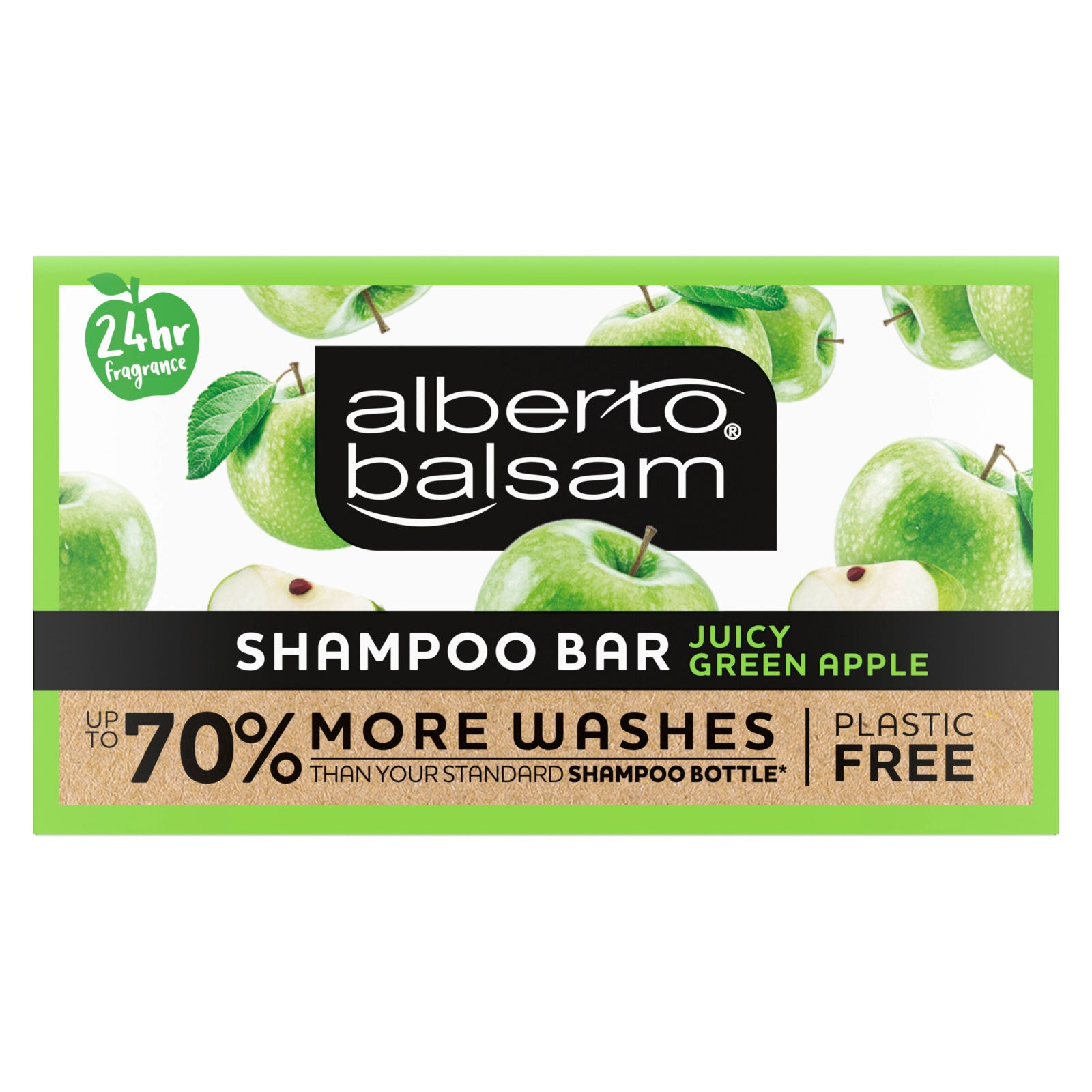 Alberto Balsam Juicy Green Apple Shampoo Bar 75g Alberto Balsam Juicy Green Apple Shampoo Bar 75g